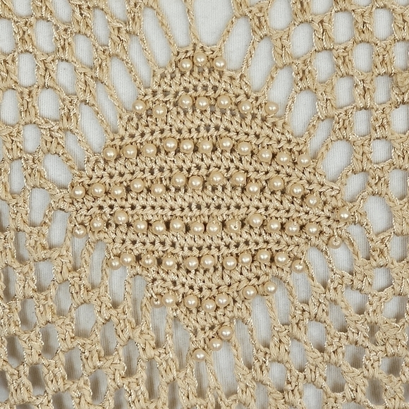 CROCHETED Bohemian Beaded Vest Size S - Picture 8 of 13